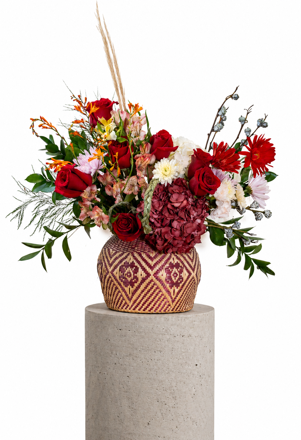 VICTORIA Canasta de Lujo Grande Día de la Madre | Flores Premium en Canasto Artesanal Colombiano