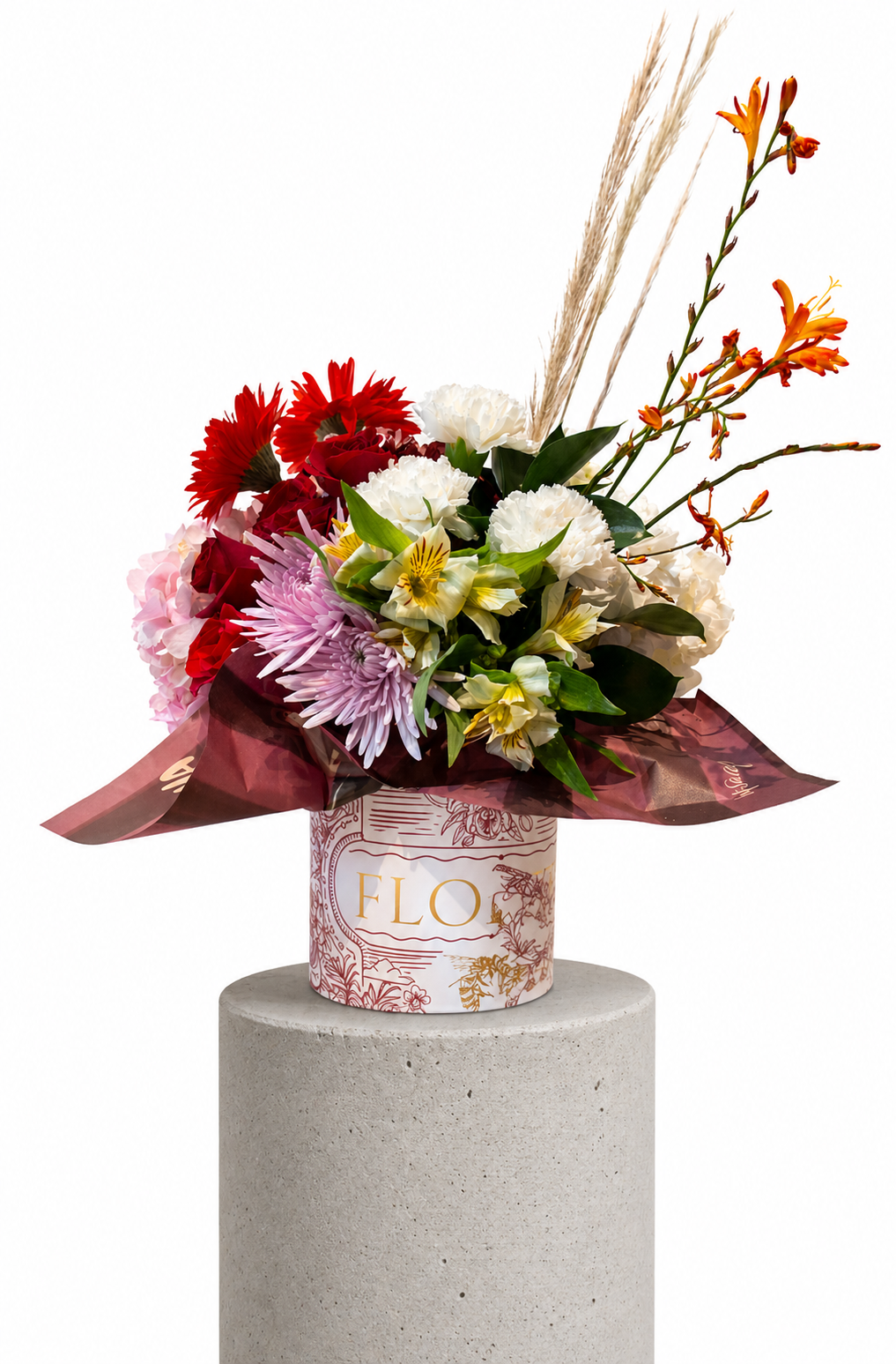 EUGENIA| Cilindro Floral de Lujo Grande para Día de la Madre y Regalos Exclusivos
