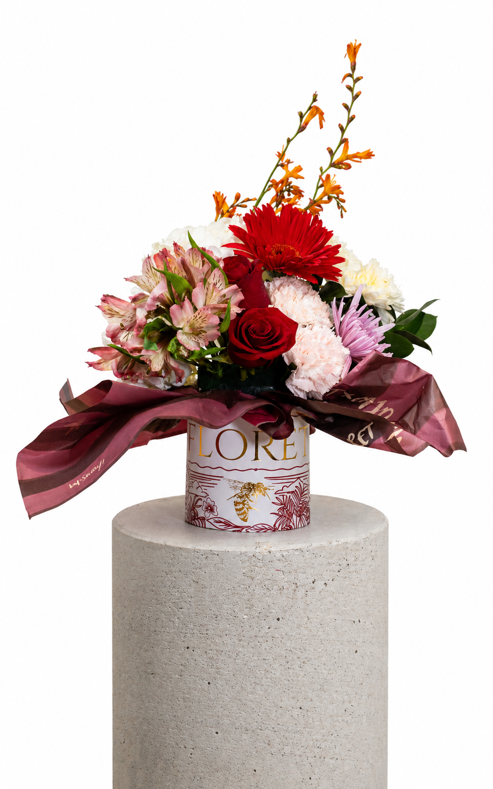 ORIANA | Cilindro Floral Elegante Pequeño para Día de la Madre y Regalos Sofisticados